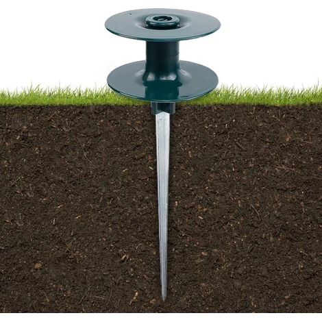Piquet guide tuyau pour jardin – Support pour tuyau d'arrosage – Roulette de guidage – Enrouleur compact