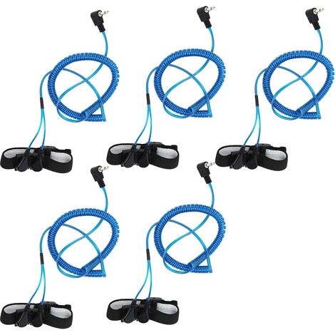 Bracelet électrostatique à 2 Circuits, 5 Pièces, Confortable, Antistatique, pour Salle Blanche à Semi-conducteurs (1/5)