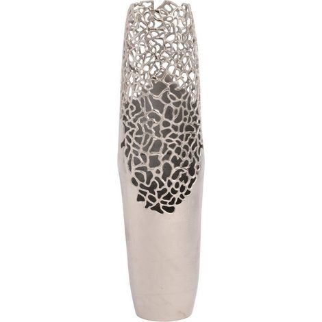 Apo Coral Small Vase - Aluminium - L20 x W20 x H91 cm - Silver