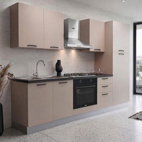 Cucina completa Asti255 cm Cashmere con Elettrodomestici Industrie Valentini (1/5)