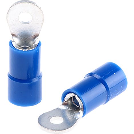Cosses à œillet RS PRO, Isolé, Bleu, 2.5mm², M2, 6.6mm