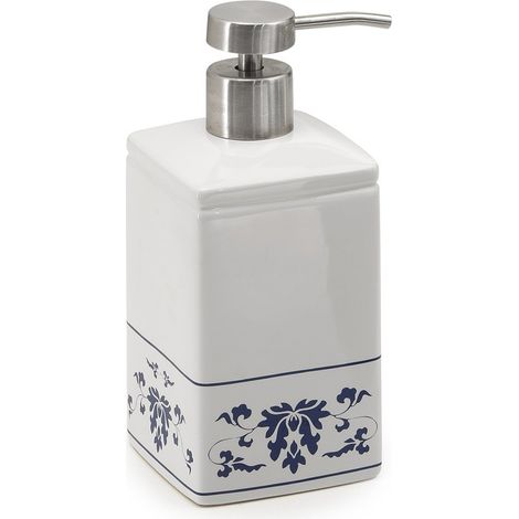 Dosasapone Cixi blanc et bleu en porcelaine 7,5 × 9,5 × 17 cm