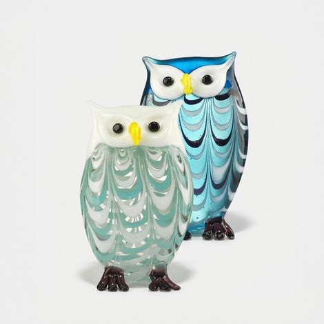 Set de bibelots design en verre Made in Italy I Bubi Lui e Lei - Bleu (1/2)