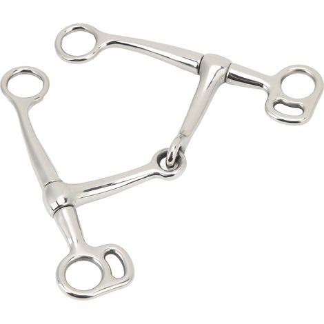 Mors d'entraînement pour chevaux en acier inoxydable 125mm, articulé avec jouets tournants
