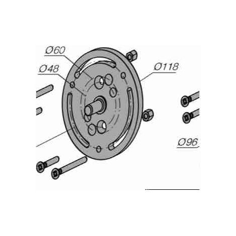 Nice 525.10019 - Supporto per tende, satinato (da accoppiare necessariamente all'art. 525.10050)