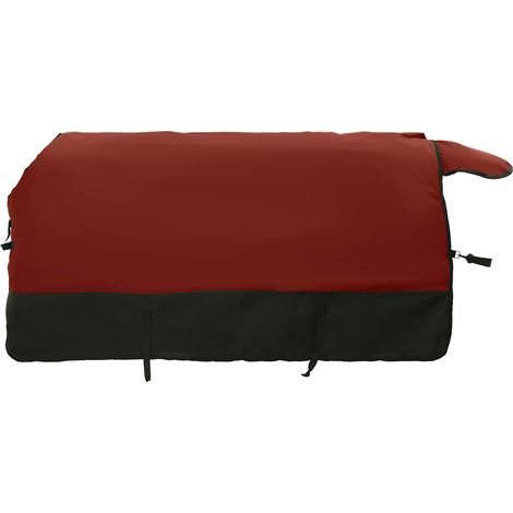 Horse Blanket Bordeaux and Black 95 cm Polyester vidaXL