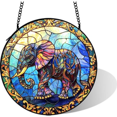 Vitrail attrape-lumière décoration maison, diamètre: 25 cm (1/5)