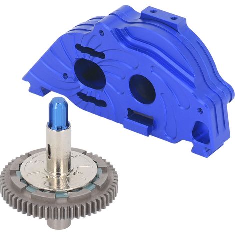 Boîte de vitesses en alliage d'aluminium avec engrenages 57 dents en acier pour voiture ARRMA VORTEKS Big Rock 1/10, bleu foncé (1/5)
