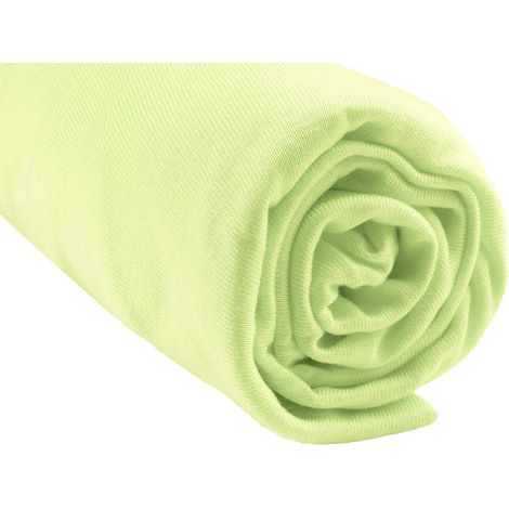Drap housse 90x140 cm Lit Enfant Evolutif Lit Junior 90 x 140 cm Extensible Bambou Hypoallergénique Anis vert Sommeil sain Fabriqué en Europe (1/5)