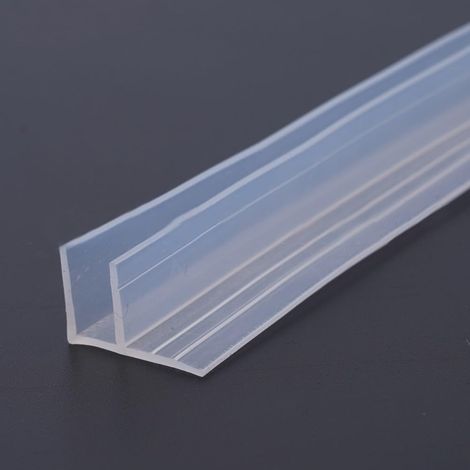 Joint d'étanchéité pour porte de douche en verre de 6 mm, 2 m en forme de F, joint de porte de douche transparent parfait pour joint de douche d'épaisseur de verre de 6 mm (1/5)