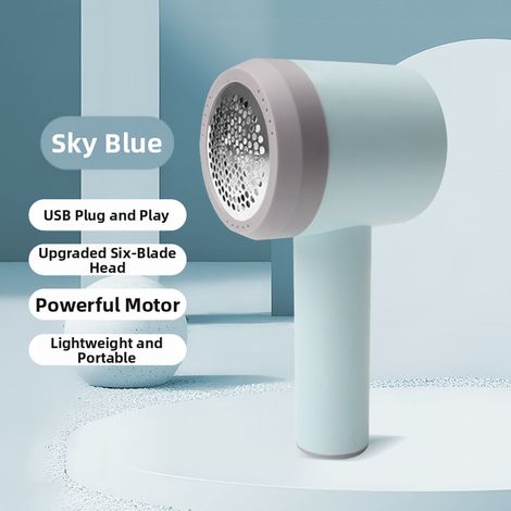 Cortapelusas USB, seis cuchillas, azul cielo, modelo nuevo, conexión directa - OTRO (1/4)