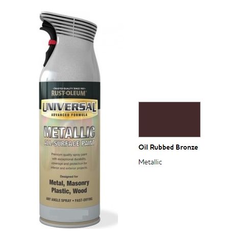 Rust-Oleum Universal All Surface Spray Paint - Metallic - Rubbed Bronze - 400ml