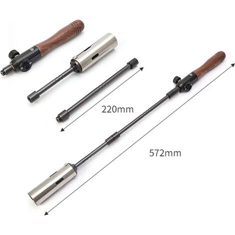 Brûleurs d'extérieur, torche de soudage, de désherbage, manche en bois, lance-flammes, Portable, pour Camping, barbecue, Machine, équipement de cuisine pour pique-nique (1/5)
