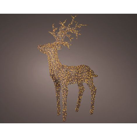 Lumineo Renna Natalizia Illuminata 180 cm con 1320 LED Marrone Esterno (1/3)