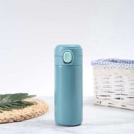 Gobelet de voyage 420 ml, tasse à café réutilisable, thermos en acier inoxydable étanche, pour boissons chaudes et froides (bleu) (1/5)