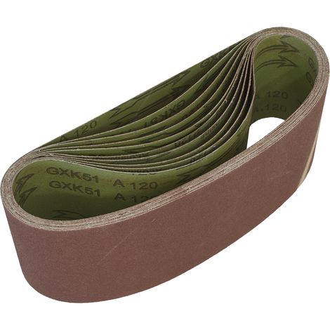 Sealey Sanding Belt 100 x 610mm 120Grit - Pack of 10 WSB61120