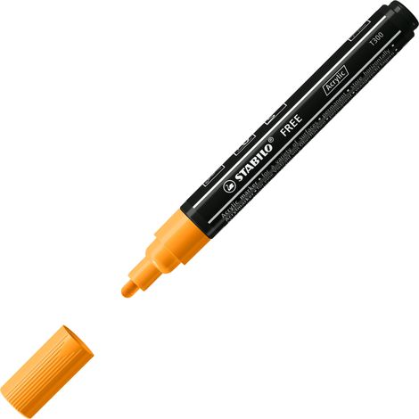 ROTUL.STABILO ACRYLIC FREE T300 NARANJA - Pack de 5 unidades