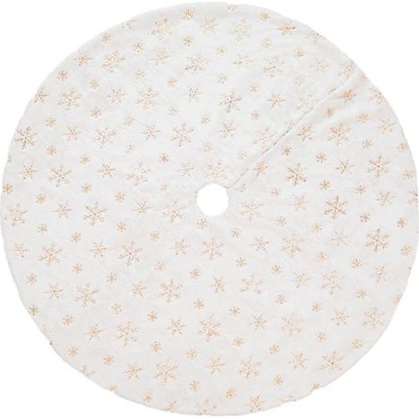 Chemise cadeau de Noël pour sapin, en peluche, 78/90/122/150 cm, dorée (1/5)