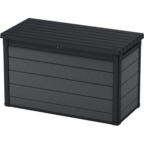 Keter – Coffre de rangement en résine 757L – Panneaux EvotechTM double paroi – Résistant aux intempéries – 151.7 x 72 x 90 cm – Accès facile avec piston double