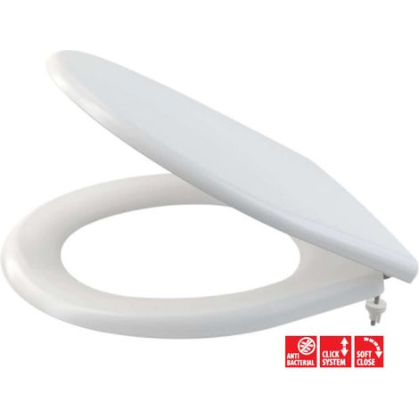 Alca - Asiento de WC, duroplástico,Antibacterial, Softclose, blanco A604 (1/2)