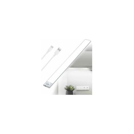 [JAMAIS UTILISÉ]Réglette LED Cuisine Sous Meuble Rechargeable USB - 40 cm - 2500 mAh - Lampe Placard Détecteur de Mouvement - Barre LED Sans Fil Rechargeable - Lumière avec Capteur PIR à Pile pour Esc (1/5)
