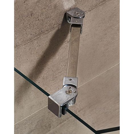 Barre de fixation pour paroi de douche - acier inoxydable 304-40 cm de longueur - Convient au verre de 8 à 12 mm d'épaisseur (1/5)