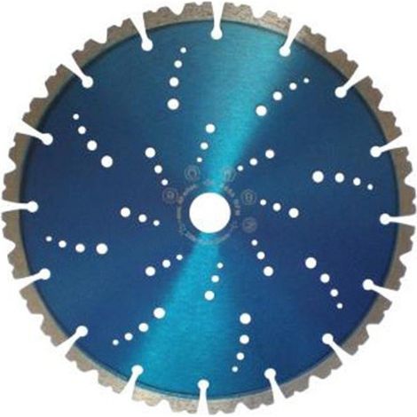 Diamwood Disque Diamant Turbo Pro avec refroidissement optimal - D. 300 mm - Al. 25,4 mm - Ht. 10 mm - Épaisseur 3 mm - Idéal pour béton armé, granite, pierre naturelle