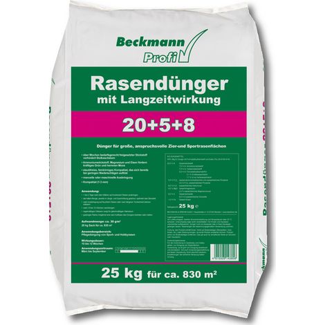 BECKMANN PROFI Rasendünger 25 kg Langzeitwirkung Langzeitrasendünger Startdünger (1/4)