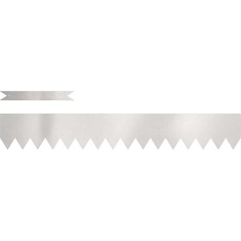 Bandes de bordure de pelouse, 10 pièces, argentées, 100 x 0,05 x 15 cm (1/5)