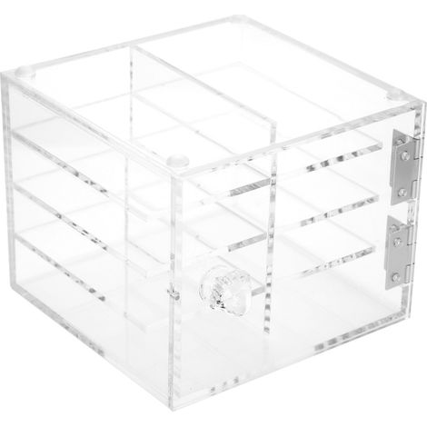 Boîte de rangement acrylique 8 couches pour extensions de cils, étui de transport cosmétique transparent (1/5)