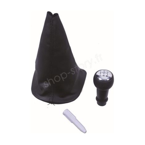Kit soufflet + pommeau 5 vitesses chromé Peugeot & Citroën – OEM 2403X9 / 2403AP (1/5)