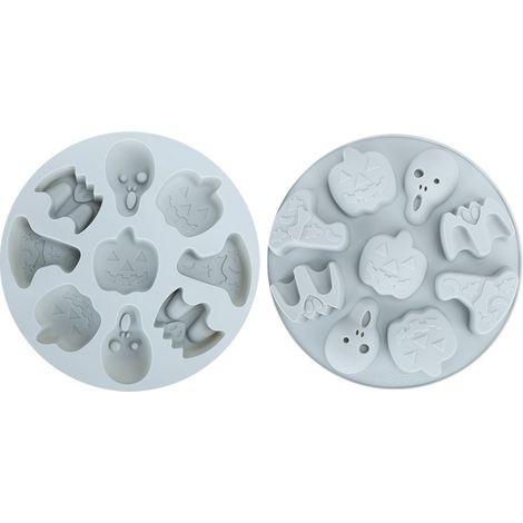 2 pièces moule silicone Halloween pour gâteaux, chocolat et pâtisserie - Accessoire de décoration DIY (1/5)