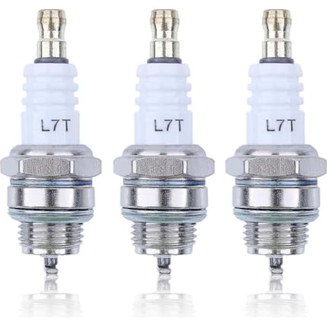 Lot de 3 Bougies d'allumage pour 2 Temps Moteurs， Compatible avce Stihl 024 026 029 MS201T MS240 MS260 MS290 HS81T Tronçonneuses,Remplacer 1110 400 7005, 531 30 06 88, 0000 400 7011 (1/4)