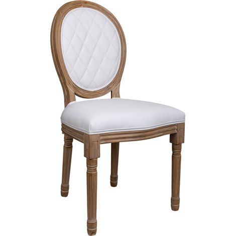 silla de madera tapizada blanca 48x46x48/96 (1/5)