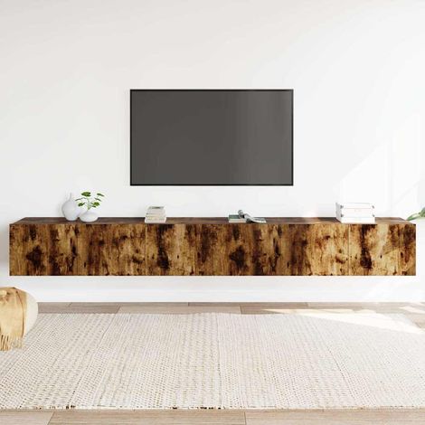 vidaXL 3 Piece TV Cabinet Set Smoked Oak Engineered Wood (1/5)