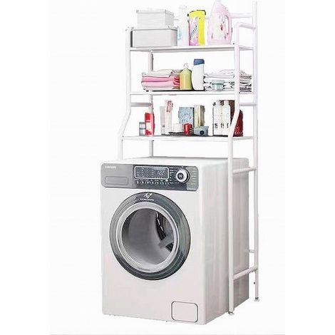 Trade Shop - Estantería Para Lavadora 3 Baldas Metálicas Organizador 59584 - (1/4)