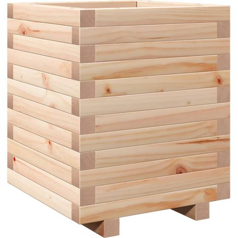 Fioriera rialzata per piante fiori patio giardino 40 x 40 x 49,5 cm legno di pino massiccio marrone 020037566