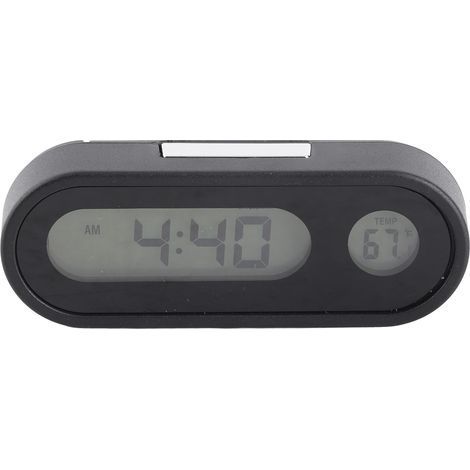 Termómetro-reloj para coche 2 en 1, retroiluminación LED, elemento decorativo para el salpicadero interior (1/5)