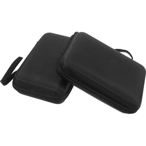 Boîte de Rangement à Fermeture Éclair pour Appareil de Glycémie 2pcs Noire 15x10x4,5cm en Eva et Tissu Oxford, Étui Rigide Compact et Étanche pour Domicile et Déplacements (1/5)