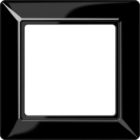 Jung Rahmen 1fach, senkrechte und waagerechte Montage, Duroplast, AS 500, schwarz AS581SW (1/2)