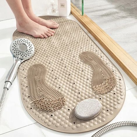 Alfombrilla antideslizante para baño, bañera y ducha - masaje de pies