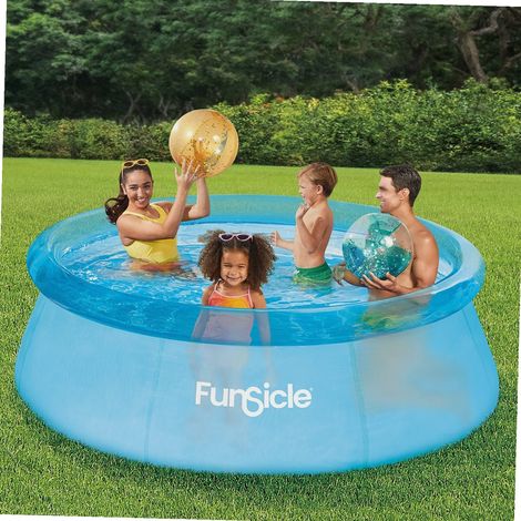 Piscine auto stable transparente bleue Funsicle Ø2,44m x76cm