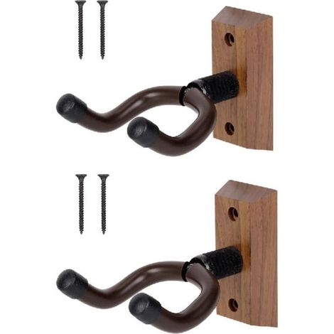 Support de guitare rotatif en forme de V, lot de 2, avec vis