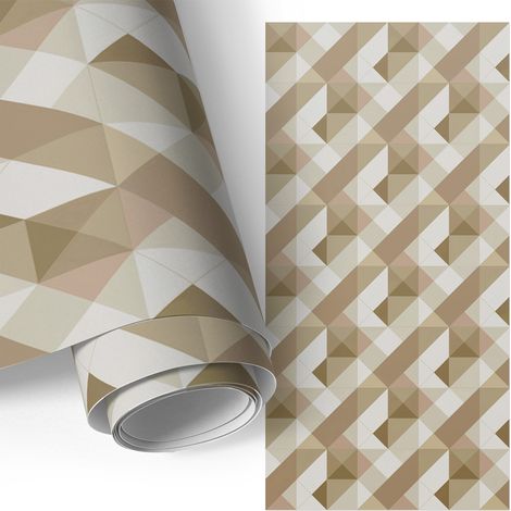Möbelfolie - Klebefolie für Möbel - Selbstklebefolie - Dekorfolie - Küchenfronten bekleben - Geometrisches Muster 65x130 cm