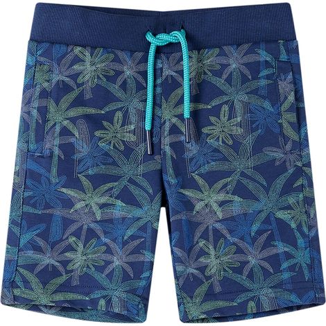 Short pour enfants avec cordon de serrage bleu marine 104 (1/5)