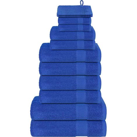 Ensemble de 12 serviettes FROGN Bleu 360 g/m²
