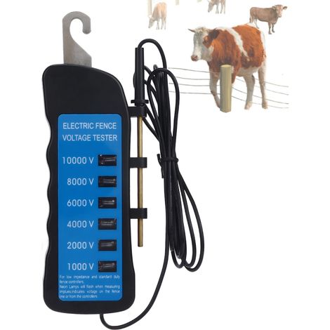 Testeur de Clôture Électrique 10000V, Étanche, 6 voyants lumineux (1/5)
