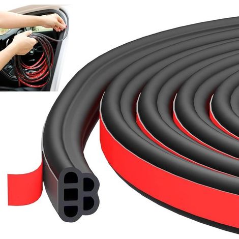 Jhubers Goods Schalldämmende Dichtungsleiste Autotürdichtung Gummi Universal Selbstklebend Wasserdicht Universell Autos Kantenschutz 5 Löcher Für (1/5)