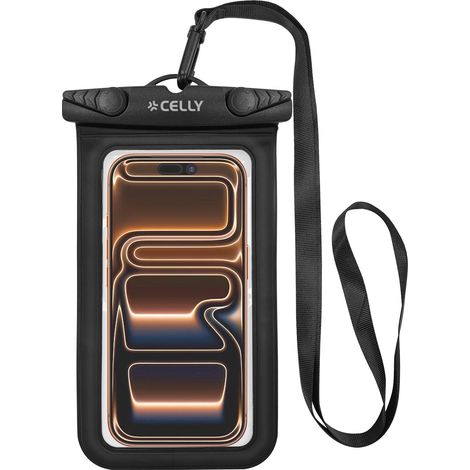 Waterproof Phone Pouch, IPX8, Fits Up To 7 Inch, Black (1/5)