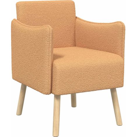 Sedia d'accento Beige Bouclé vidaXL (1/5)